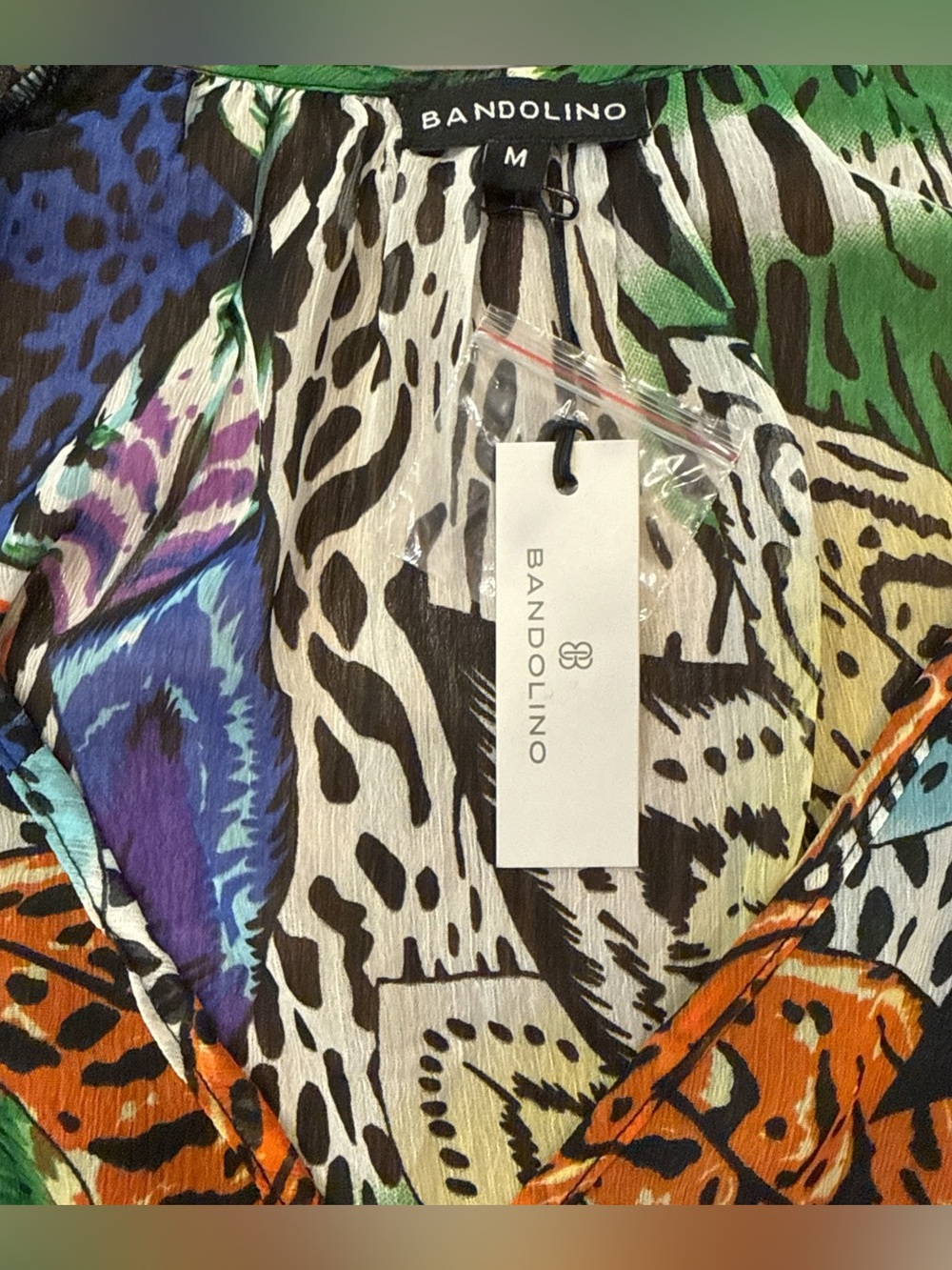 Bandolino Floral Maxi Dress in Green, Orange & Blue - Picture 2 of 5